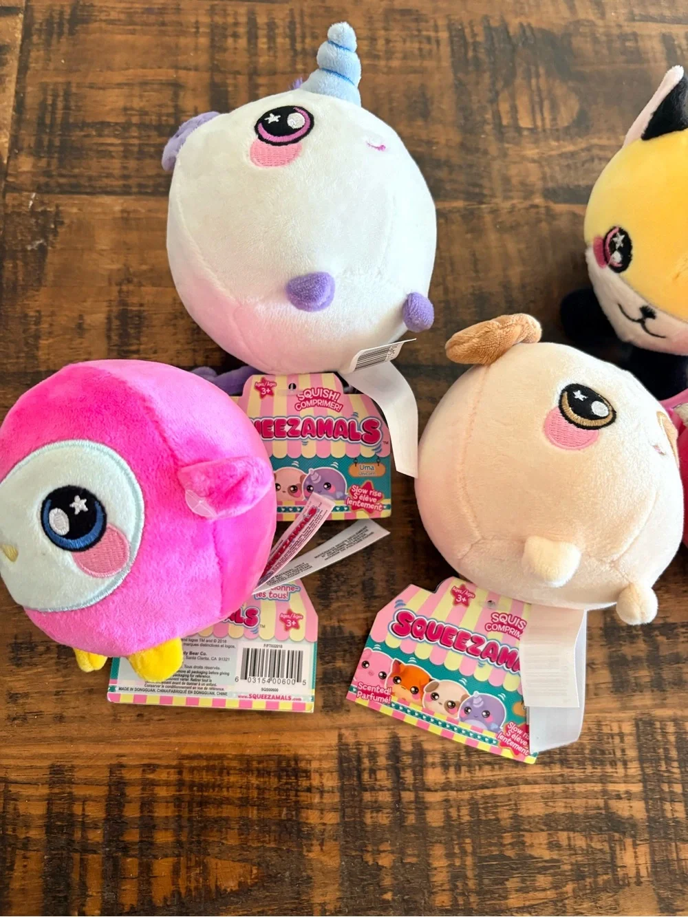 Squish animals Plush Round Small Pets - Assorted Purple, Cream, Yellow, Pink